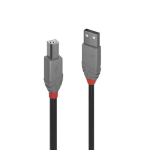 Lindy Anthra Line - Cavo USB - USB (M) a USB Tipo B (M) - USB 2.0 - 1 m - di forma rotonda - nero